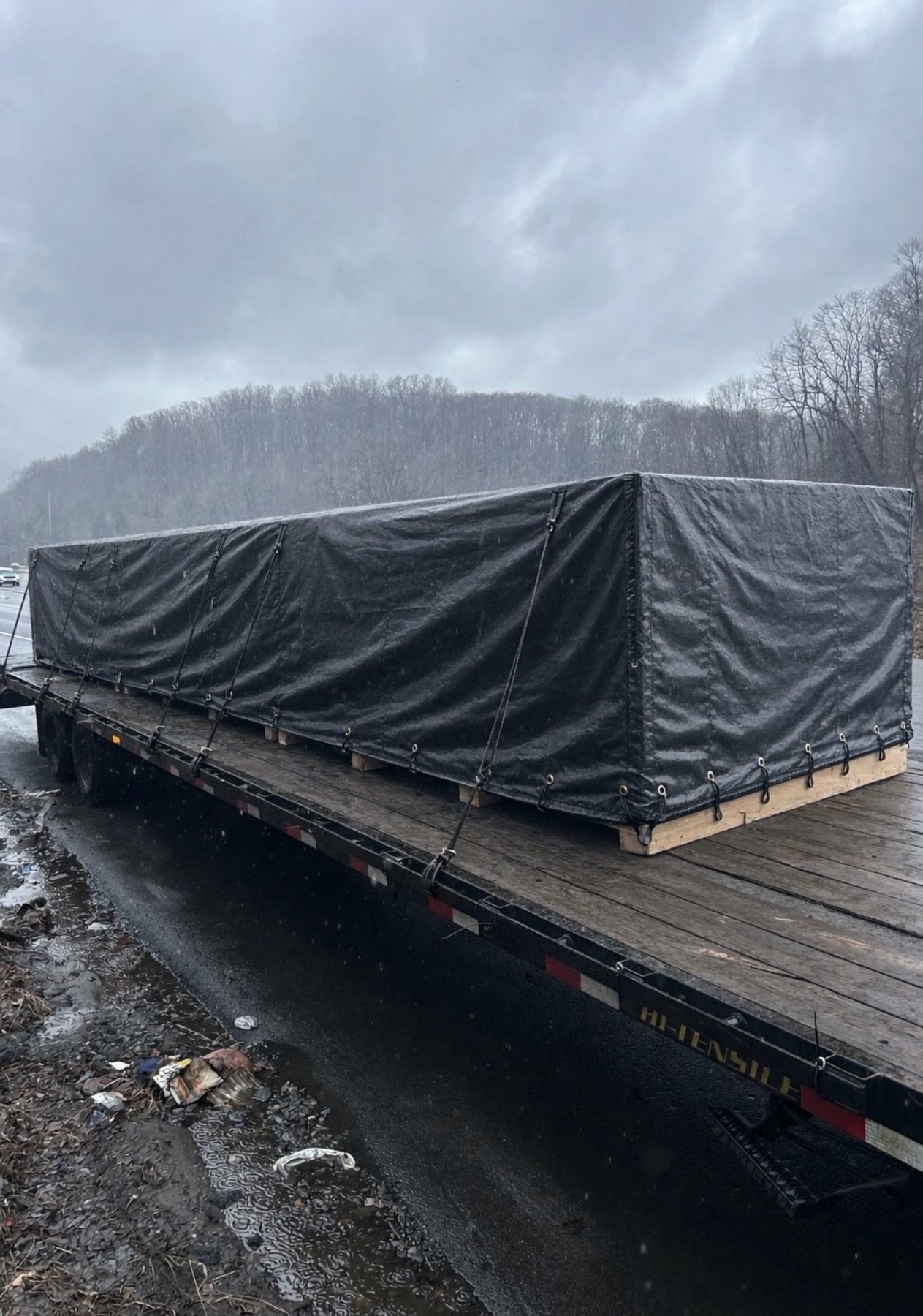 Tarped freight transport